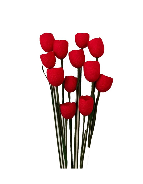 afbeelding set bloemen van zijde cocons
