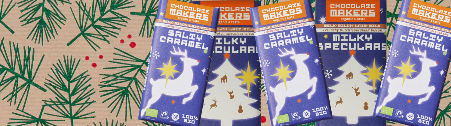 afbeelding kerst chocolade bio melk van de Chocolatemakers