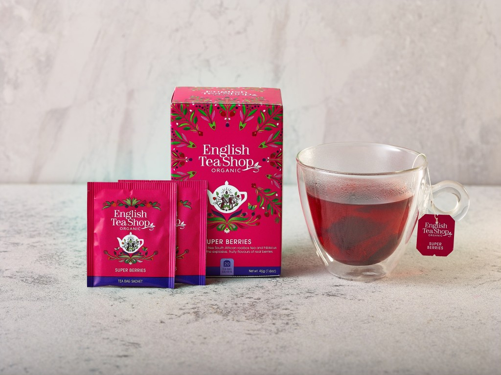 Afbeelding thee: super berries van English Tea Shop