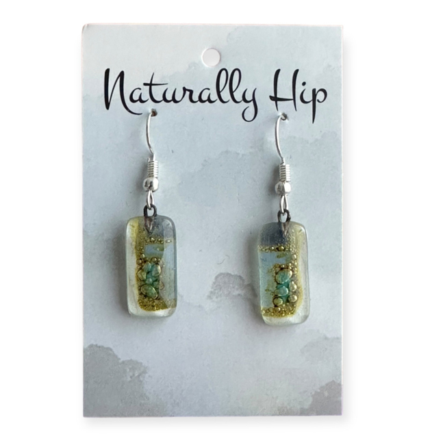 afbeelding oorbellen fused glass