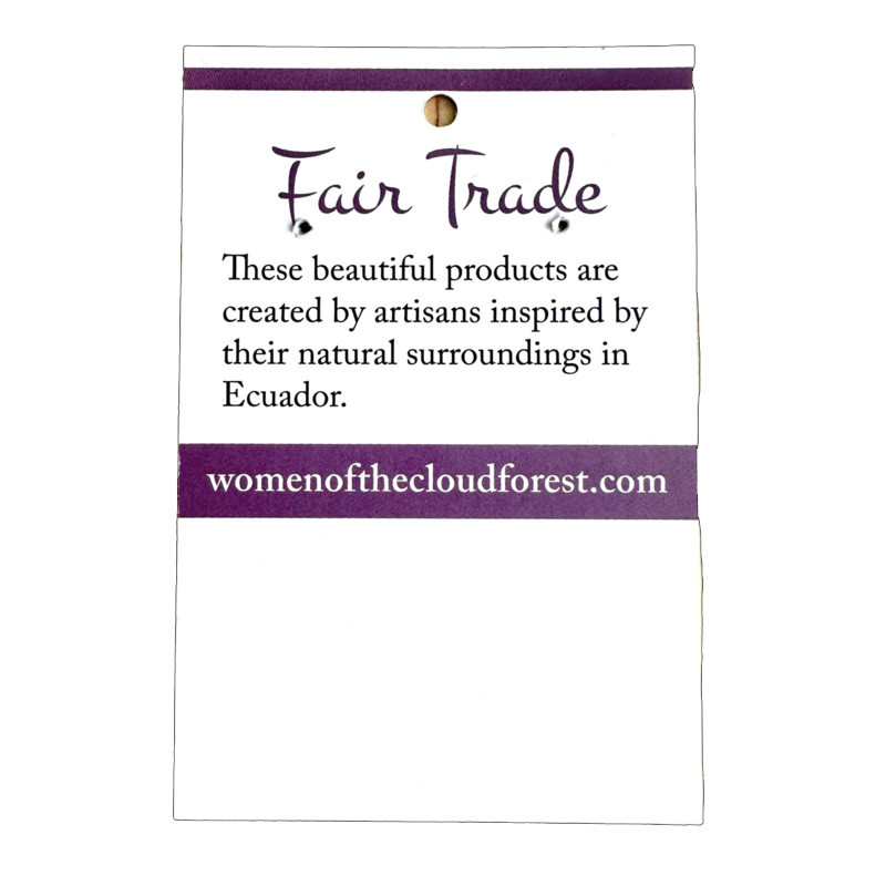 afbeelding kaartje bij oorbellen fused glass